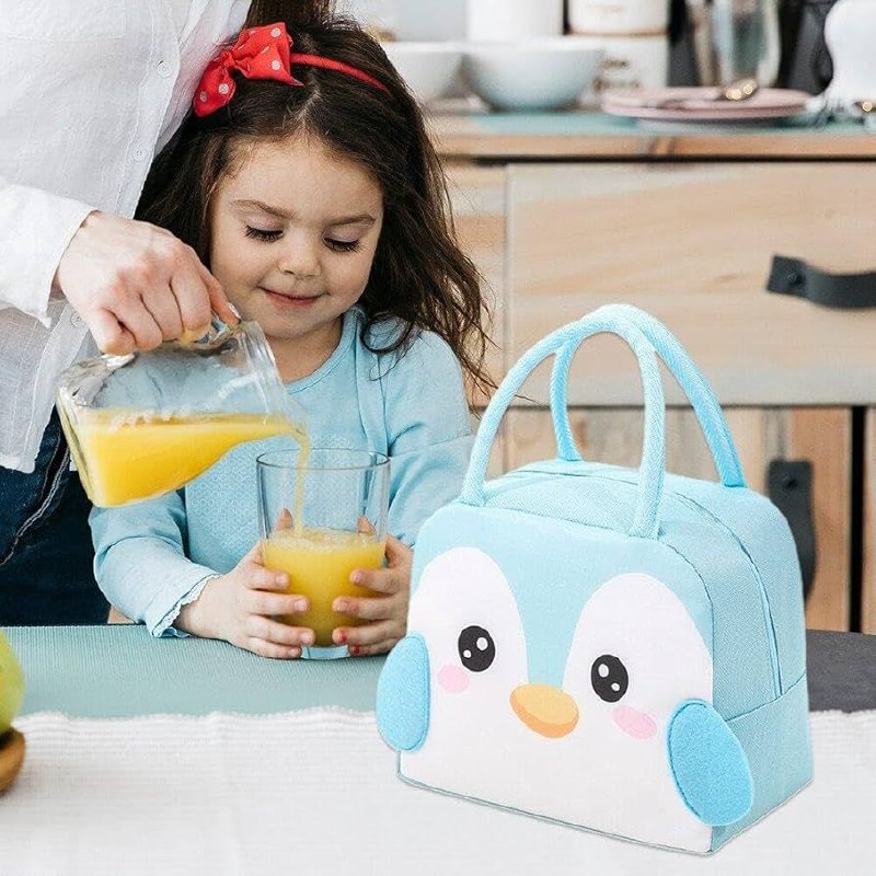 LONCHERA TERMICA PORTATIL PARA NIÑOS, LLEVAR ALIMENTOS DE FORMA PRACTICA Y DIVERTIDA 5 DISEÑOS 22X19CM