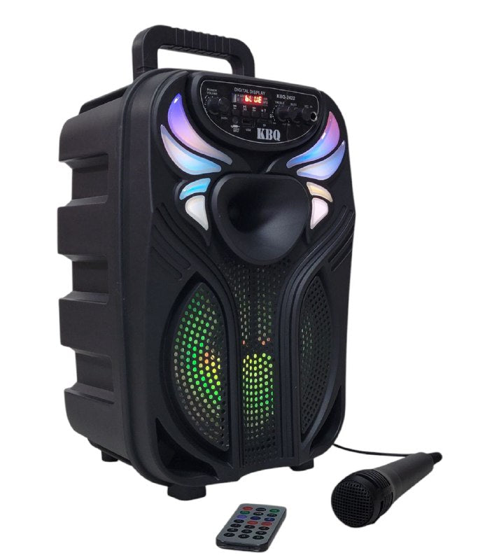 PARLANTE ALTAVOZ DE KARAOKE BOCINA INALAMBRICA RECARGABLE DE 8 PULGADAS BLUETOOTH KBQ-2422