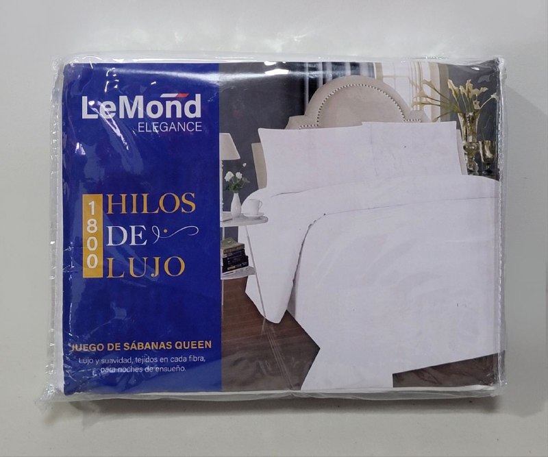 JUEGO DE SABANAS COMPLETO DE 4 PIEZAS QUEEN LEMOND ELEGANCE