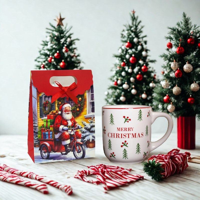 BOLSA DE REGALO NAVIDEÑA MINI PEQUEÑA 16X21CM