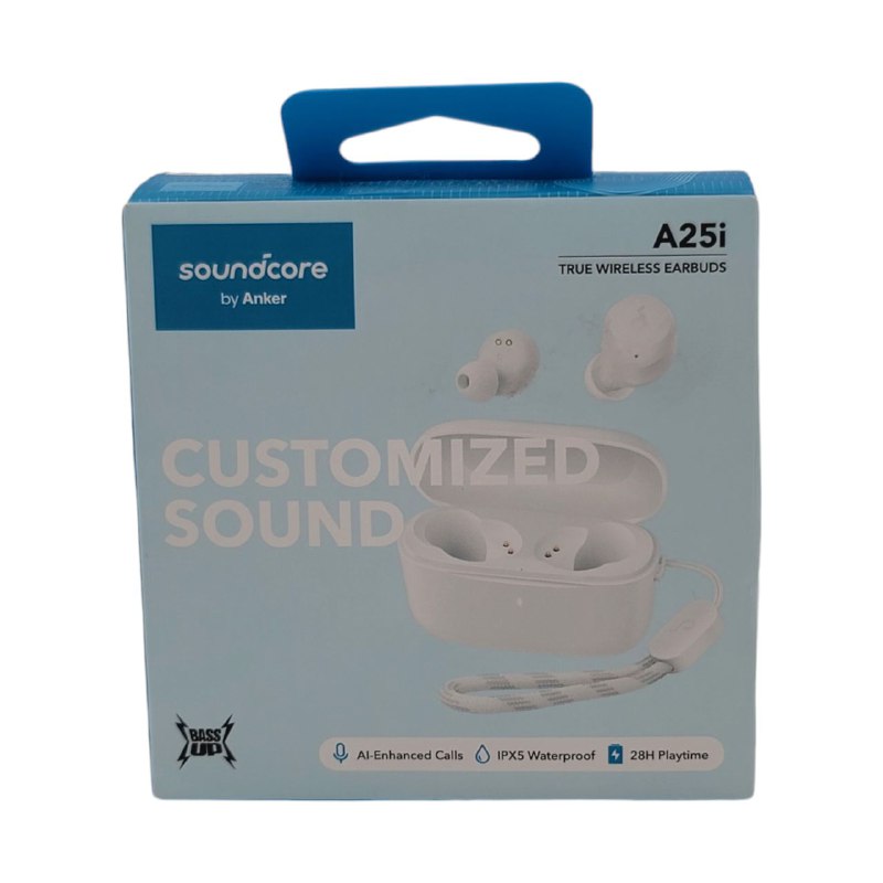 AUDIFONOS AURICULARES INALAMBRICOS ORIGINALES SONIDO DE ALTA CALIDAD, RESISTENTE AL AGUA Y SUDOR, APLICACION PERSONALIZABLE SOUNDCORE, BATERIA 9H SOUNDCORE A25i