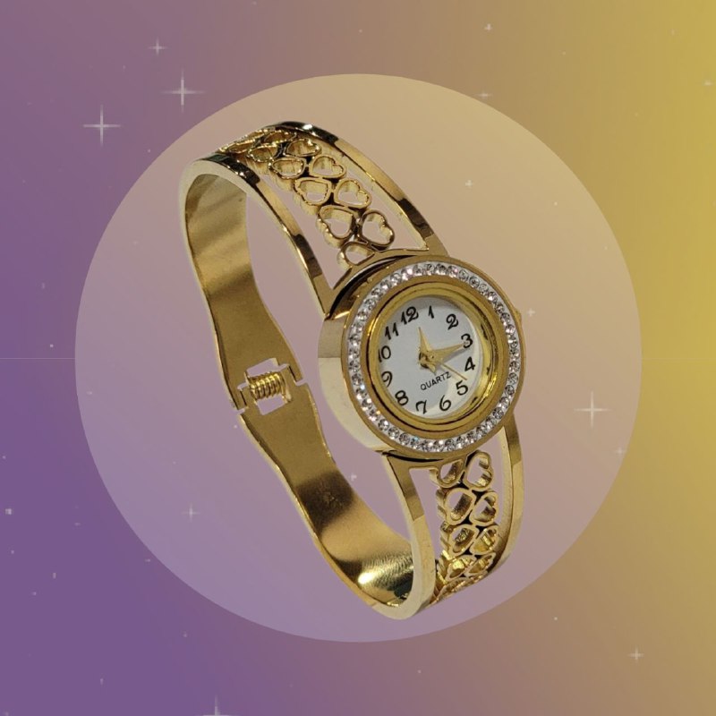 RELOJ ECONÓMICO PARA DAMA DE ACERO CON BAÑO DE ENCHAPE