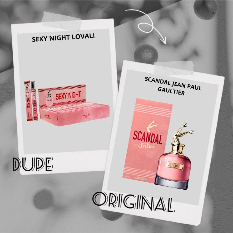 PERFUME EN TUBO PARA MUJER LOVALI SEXY NIGHT EDP 35ML (M) (AROMA SIMILAR JEAN PAUL GAULTIER SCANDAL)