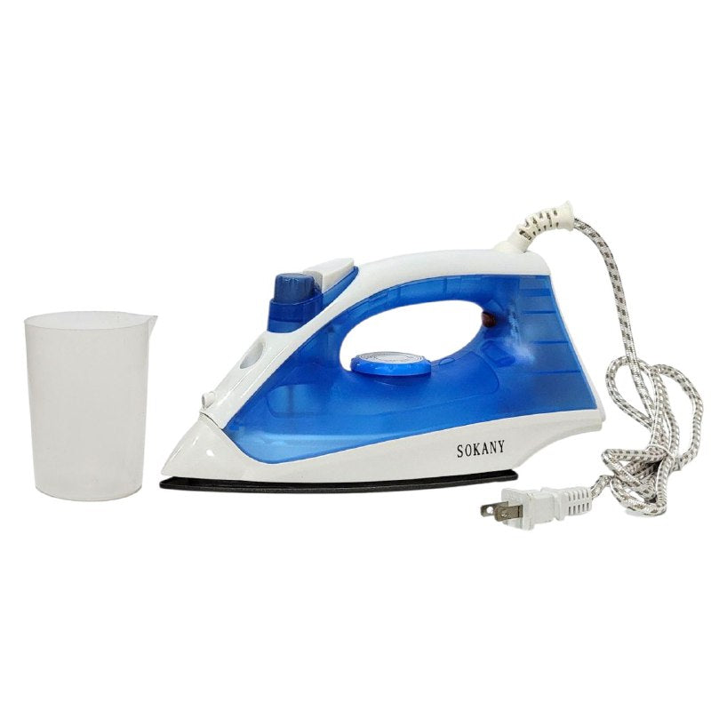 MAQUINA PLANCHA DE ROPA, PLANCHA DE VAPOR FUNCION DE SECADO, VAPOR Y ROCIADO, BOTON DE PULVERIZACION, CONTROL DE TEMPERATURA, TANQUE DE 130ML, 1400W CABLE GIRATORIO, LUZ INDICADORA SOKANY SK-2073