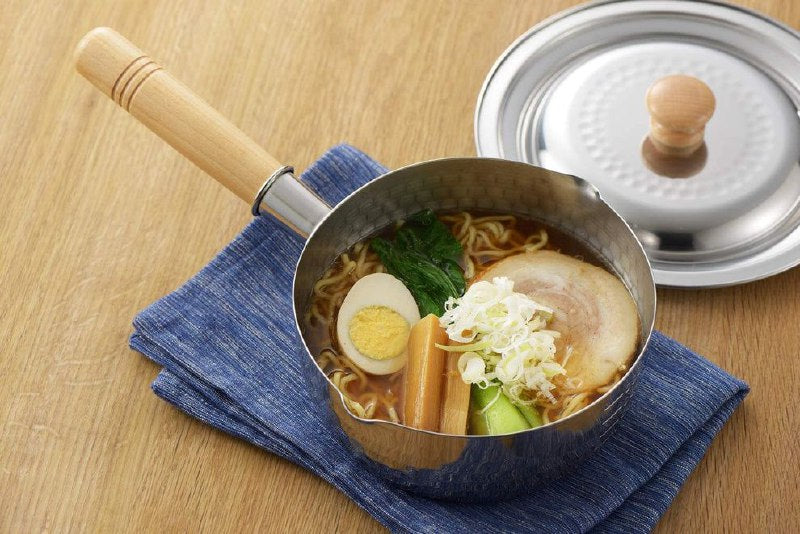 SARTEN JAPONES ANTIADHERENTE, CACEROLA SIN TAPA, MANGO DE MADERA CALIDO ANTIDESLIZANTE, DOBLE BOCA IH INDUCTION 20CM