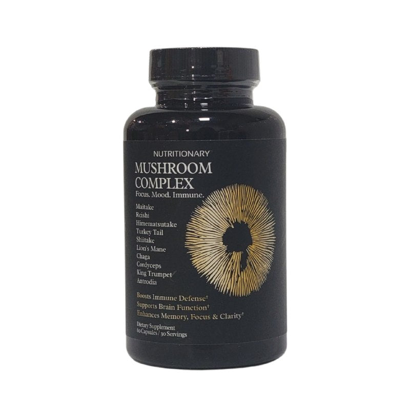 VITAMINAS EN CAPSULAS DE COMPLEJO DE HONGOS PARA AUMENTAR EL ANIMO Y CONCENTRACION NUTRITIONARY 60UND