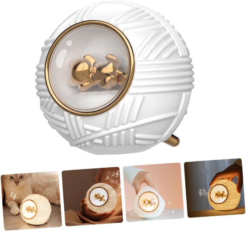 LAMPARA DE NOCHE CON MUSICA, COLOR BLANCO PARA DORMITORIO,USB, SILICONA