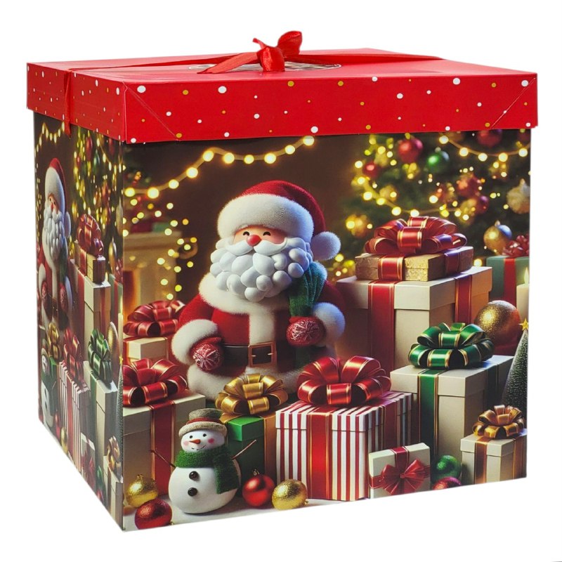 CAJA DE REGALO NAVIDEÑA EXTRA GRANDE 30X30CM