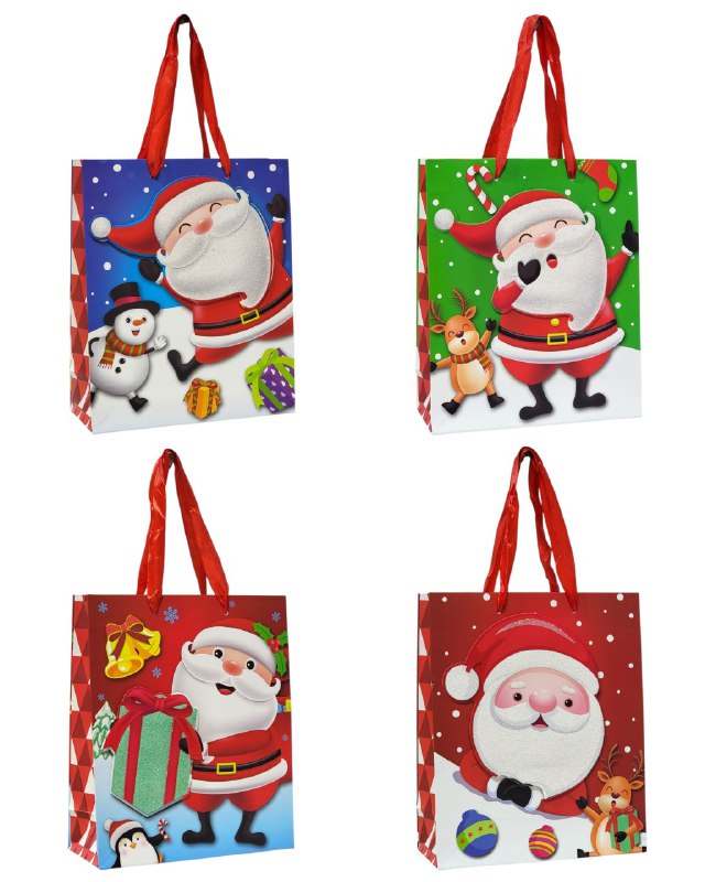 BOLSA DE REGALO NAVIDEÑA PAQUEÑA 19.5X23.5X10CM