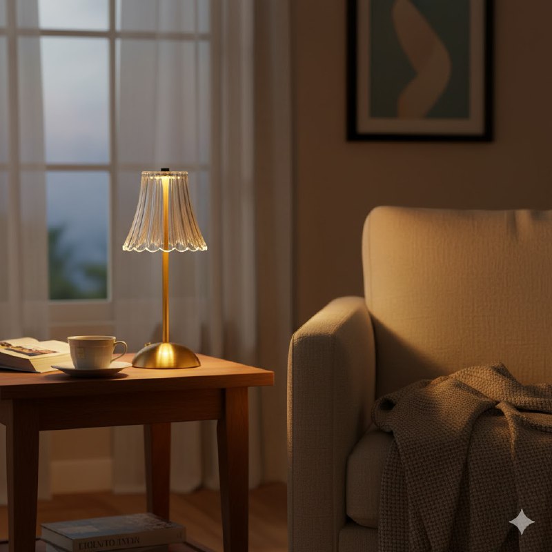 LAMPARA DECORATIVA LED DE MESA DIAMANTE CON 2 INTENSIDADES AJUSTABLES