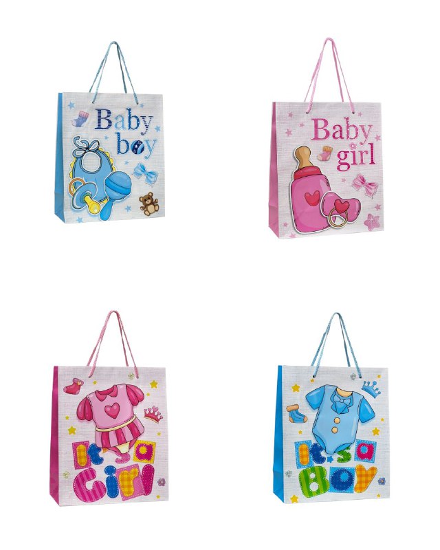 BOLSA DE REGALO BABY SHOWER PEQUEÑA 18X8X21.5CM