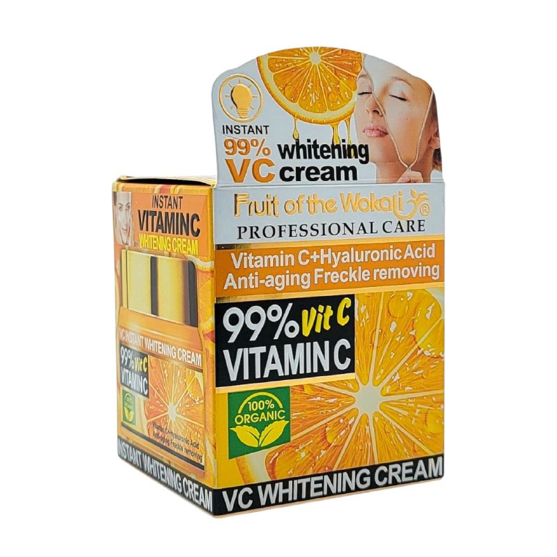 CREMA CORPORAL ACLARANTE CON VITAMINA C Y ACIDO HIALURONICO FRUIT OF THE WOKALI 50G