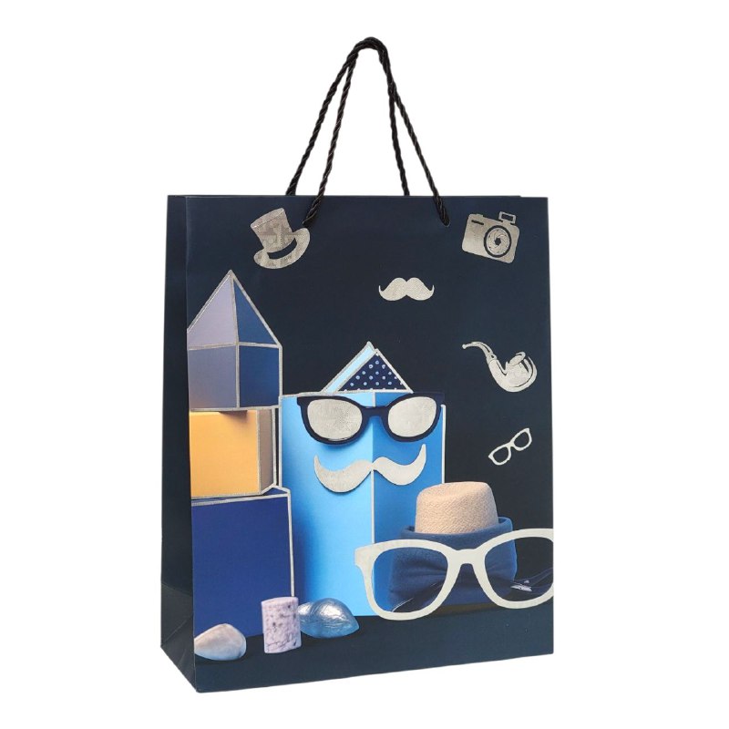 BOLSA DE REGALO PARA HOMBRE MEDIANA 26X32X10CM