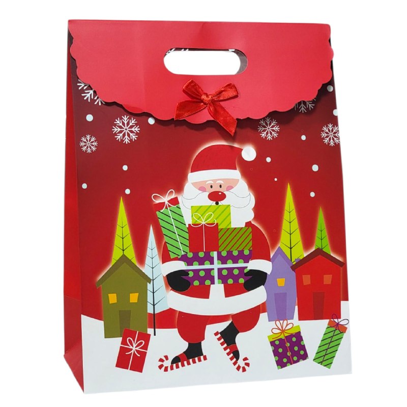 BOLSA DE REGALO NAVIDEÑA EXTRA GRANDE 37X28CM