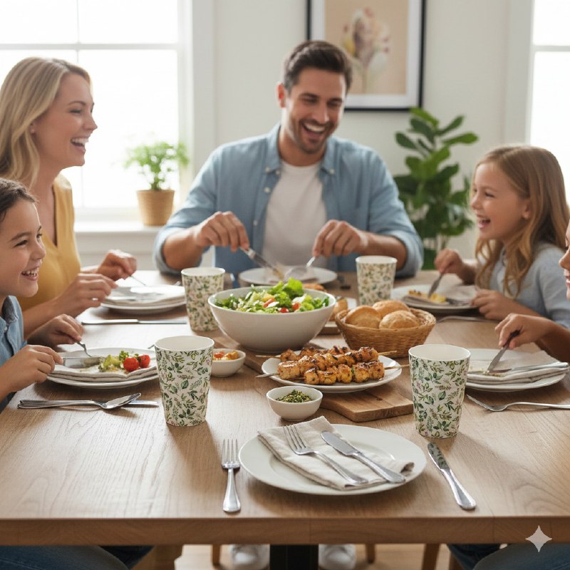 VASO DE PLASTICO CAUCHO CON DISEÑO BOTANICO ELEGANTE Y RESISTENTE LIFEART