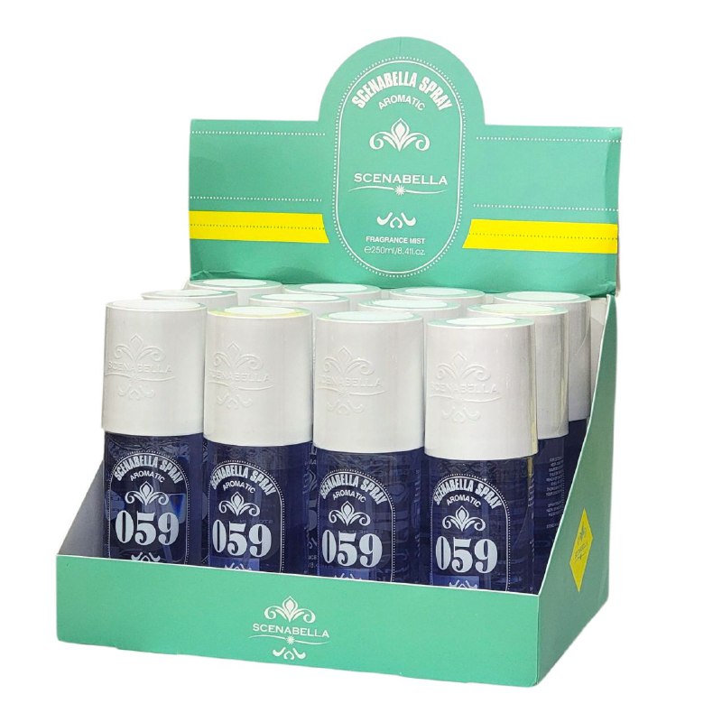 SPRAY PERFUMADO PARA EL CABELLO Y CUERPO SCENABELLA SPRAY AROMATIC 059 CRUELA, VIOLETA, ORQUIDEA, AMBAR, SANDALO Y VERTIER 250ML