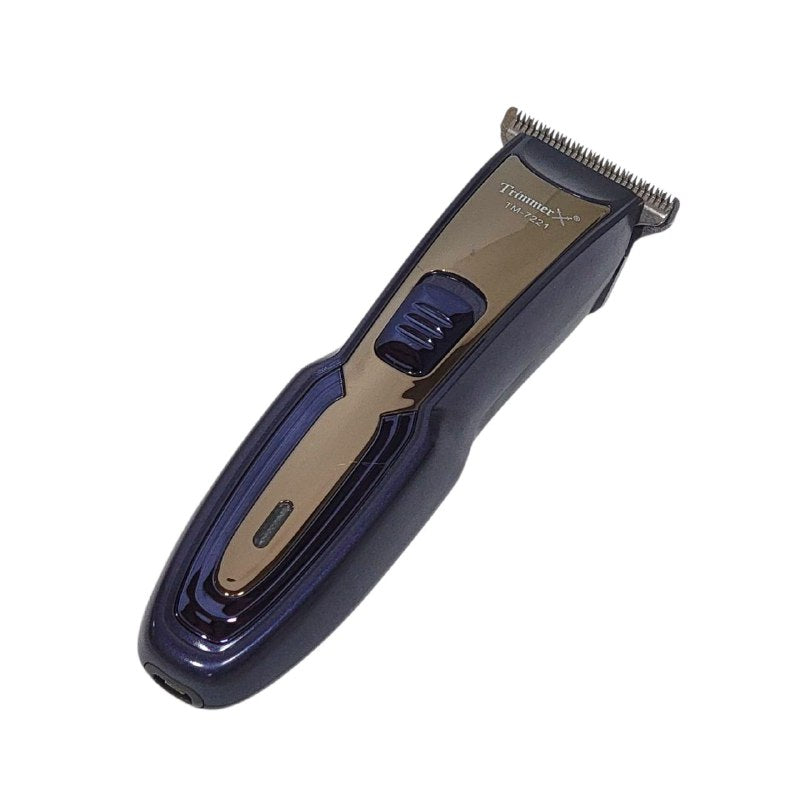 MAQUINA CORTADORA DE PELO PROFESIONAL RECARGABLE, CABEZAL DE CORTE DE PRECISION DE ACERO INOXIDABLE, INTERRUPTOR DE PRESION, FACIL DE USAR, INDICADOR DE CARGA, CABLE USB TRIMMER TM-T7221
