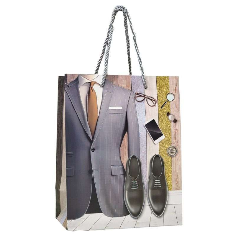 BOLSA DE REGALO PARA HOMBRE PEQUEÑA 18X10X23CM