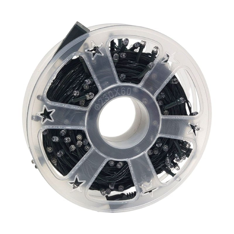 LUCES DECORATIVAS NAVIDEÑAS PARA INTERIORES O EXTERIORES 50MTS DE LUZ BLANCA 23.5X7X23.5CM