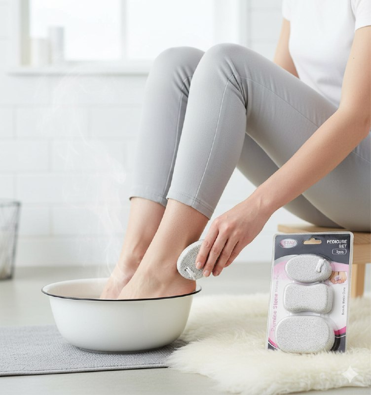 SET DE PEDICURA DE PIEDRAS POMEZ DE 3 PIEZAS, QUE ELIMINAN LA PIEL MIERTA DE LOS PIES STAY BEAUTIFUL