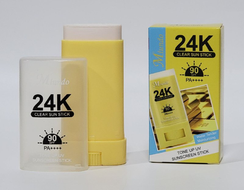 PROTECTOR SOLAR EN BARRA SPF 90 PA HIDRATANTE SUAVE MLUNDO 24K