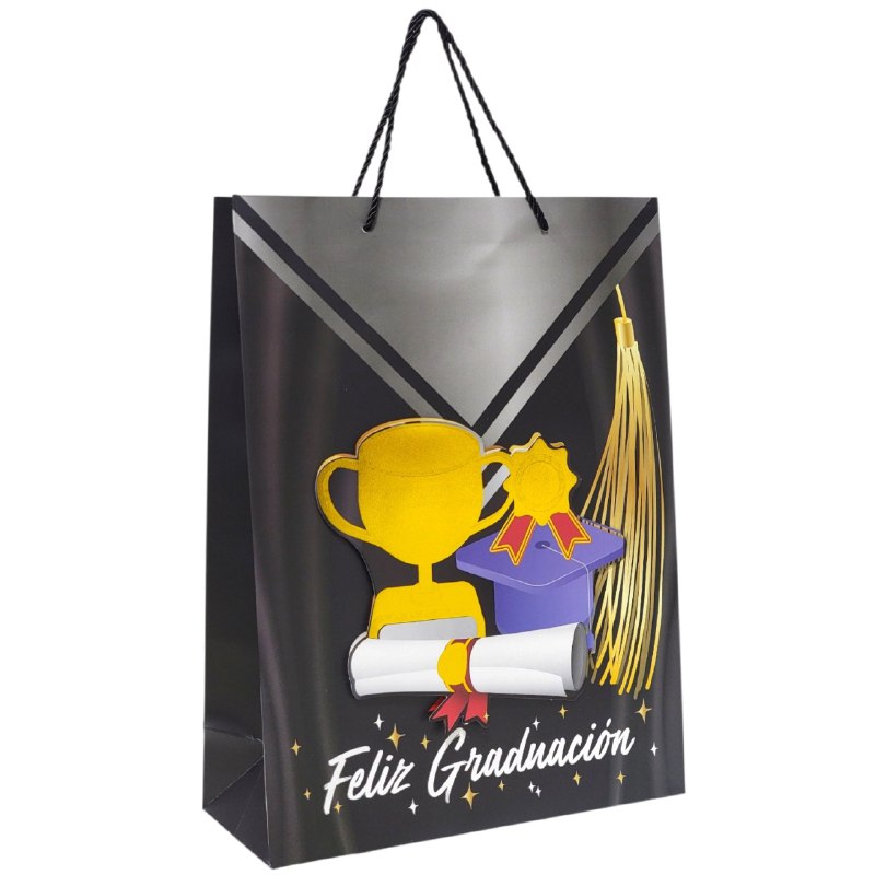 BOLSA DE REGALO DE GRADUACION GRANDE 30X40X12CM