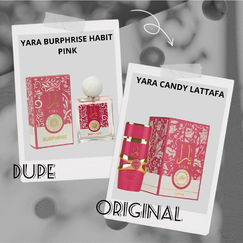 YARA BURPHRISE HABIT PINNK EDP 35ML (M) (AROMA SIMILAR LATTAFA YARA CANDY)