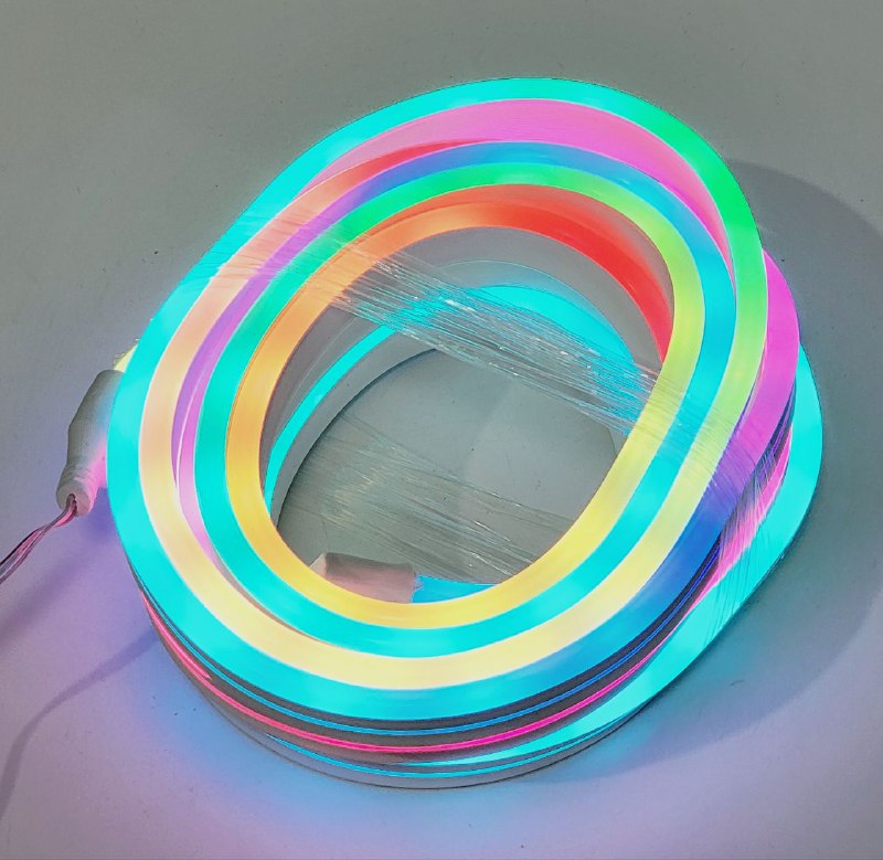 LUZ LED, TIRA DE LUCES LED RGB NEON, CON CONTROL REMOTO, APLICACION MOVIL, ALIMENTACION USB, LUZ POR SONIDO LED NEON ROPE