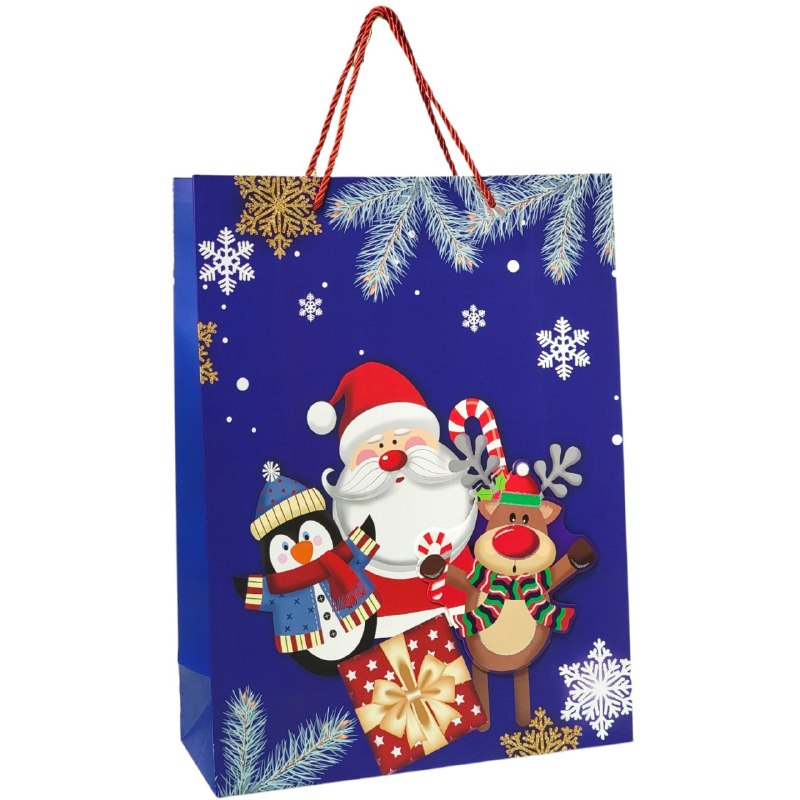 BOLSA DE REGALO NAVIDEÑA GRANDE 30X40X12CM