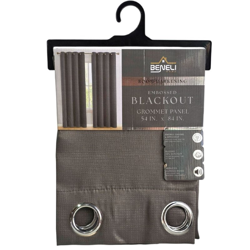 CORTINAS PARA HOGAR OSCURAS CON OJALES QUE BLOQUEAN LA LUZ 137X213CM BENELI HOME