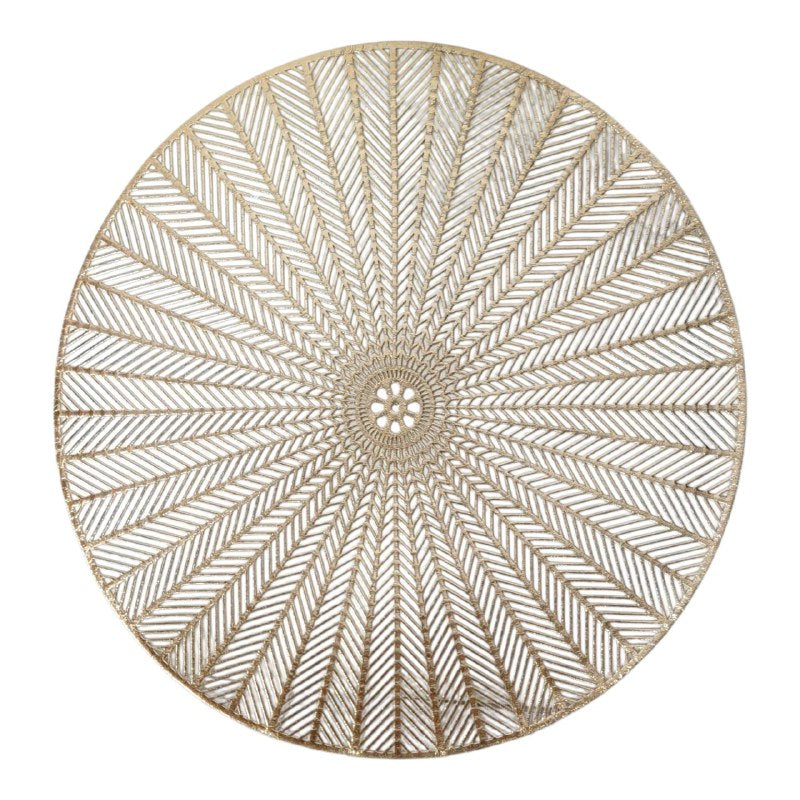 MANTELES INDIVIDUALES REDONDOS NAVIDEÑOS PARA COMEDOR DE COCINA DE PVC ELEGANTE 38CM, 6 ESTILOS