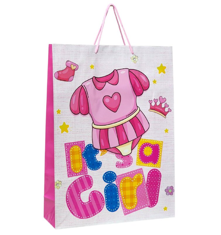 BOLSA DE REGALO BABY SHOWER GRANDE 32X11X44CM
