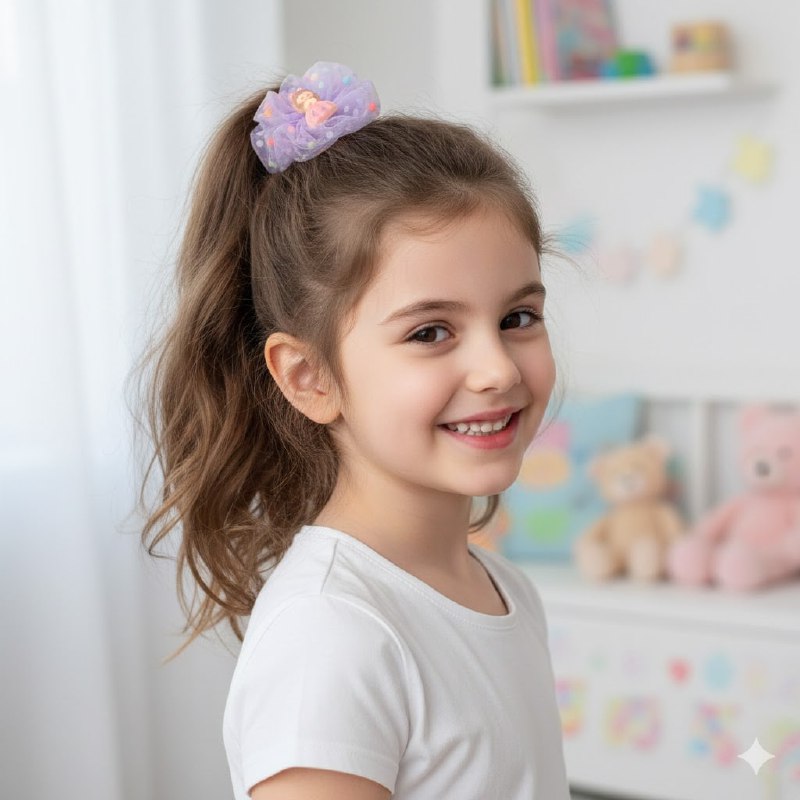 COLAS DE TUL PRINCESA, ACCESORIO PARA EL CABELLO EN PAQUETE DE 10 PARES 6.5X5.5CM