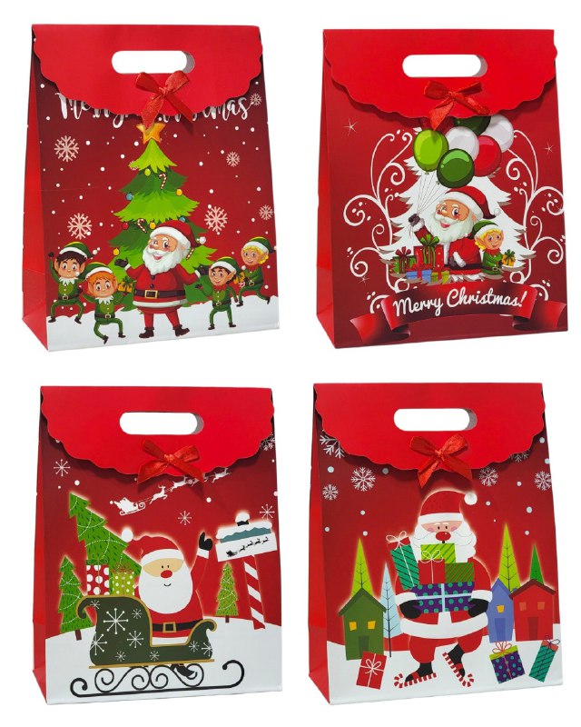BOLSA DE REGALO NAVIDEÑA MEDIANA 31X24CM