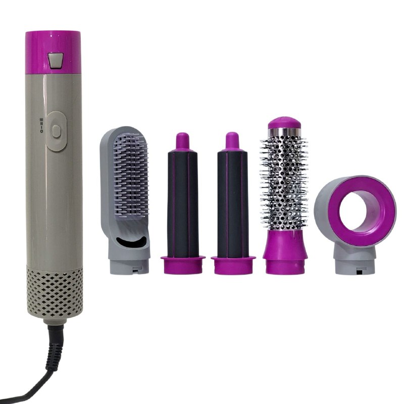 CEPILLO SECADOR MULTIUSOS 5 EN 1 PARA EL CABELLO, INTERRUPTOR 4 POSICIONES, INDICADOR DE ENCENDIDO, PROTECCION DE SOBRECALENTAMIENTO, CABLE GIRATORIO, 1000W ANTIESTATICO HOT AIR STYLER