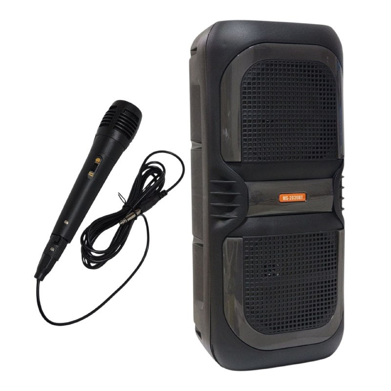 PARLANTE ALTAVOZ INALAMBRICO CON LUCES RGB DE PANEL COMPLETO, BATERIA DE ALTA CAPACIDAD Y 50W DE POTENCIA, SONIDO ENVOLVENTE Y MICROFONO PARA KARAOKE MS-2039BT