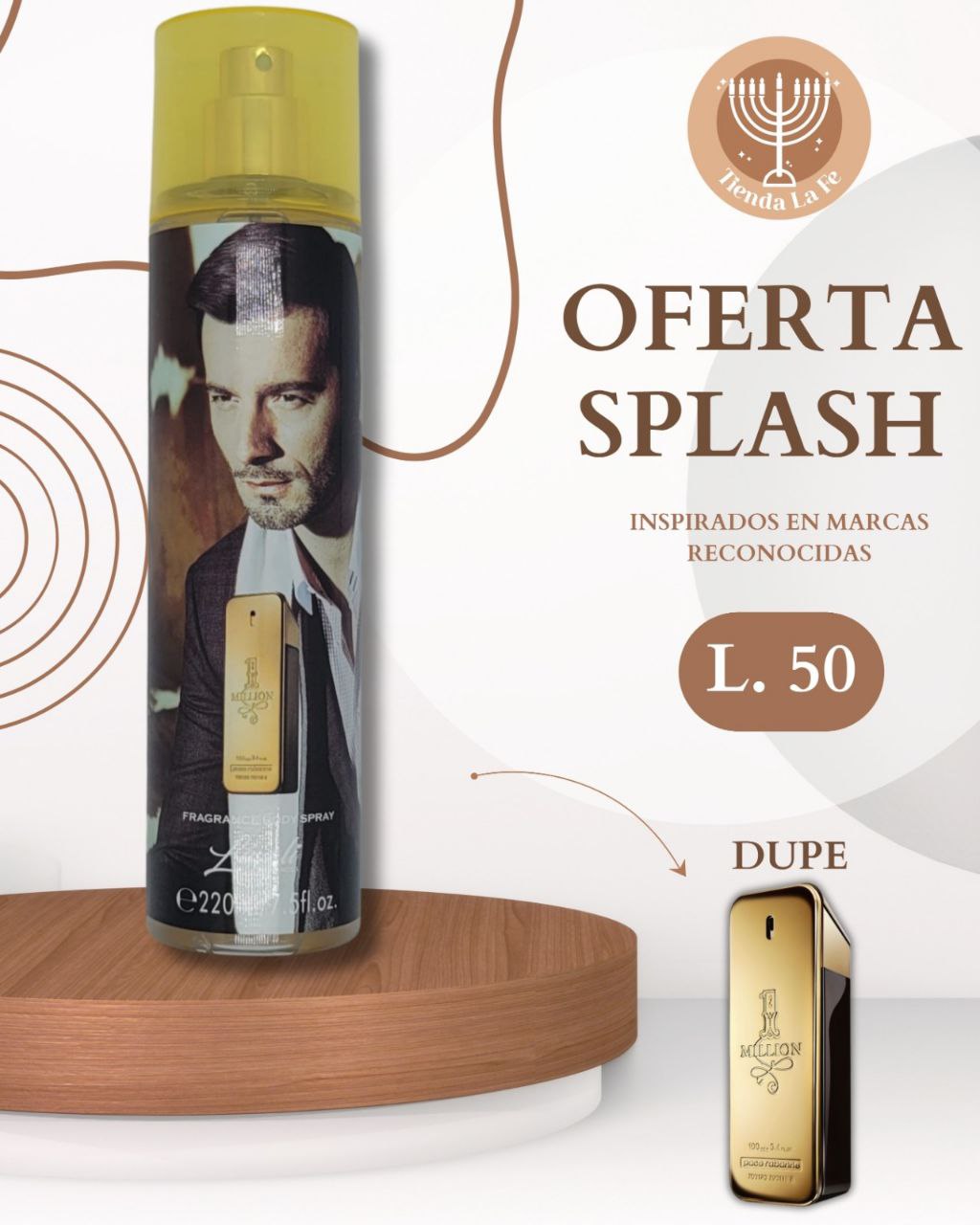 SPLASH LOVALI 1 MILLION 220ML (H) (DUPE PACO RABANNE 1 MILLION)