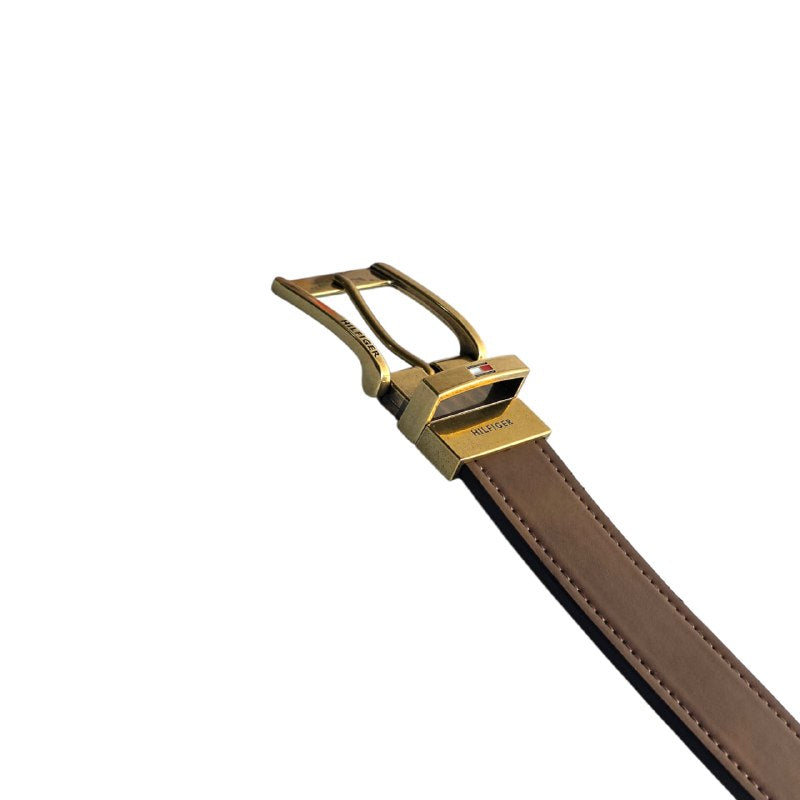 FAJA ORIGINAL TOMMY HILFIGER REVERSIBLE PARA CABALLERO COLOR NEGRO Y CAFÉ TALLA L 30-32