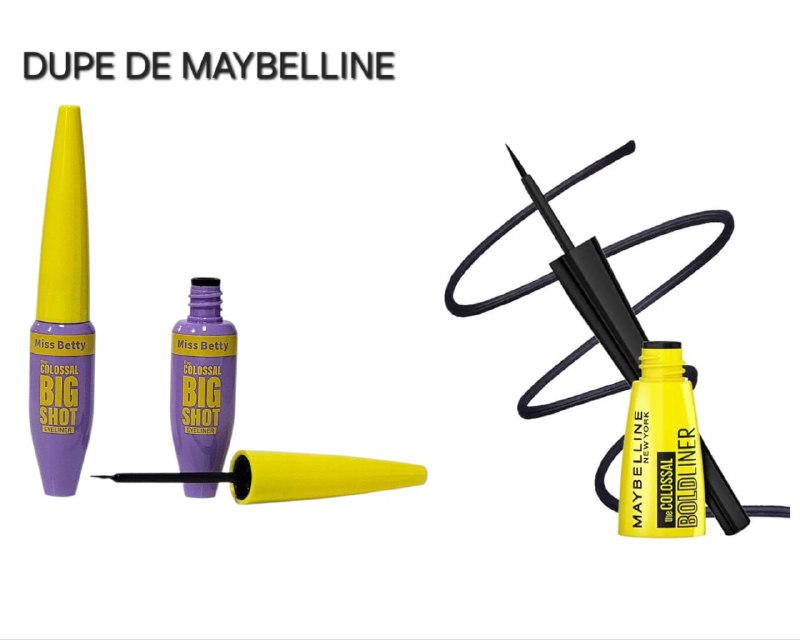DELINEADOR DE OJOS LIQUIDO MISS BETTY THE COLOSSAL 6G (DUPE DE MAYBELLINE)  IMPERMEABLE 24H, EXTREMADAMENTE OSCURO