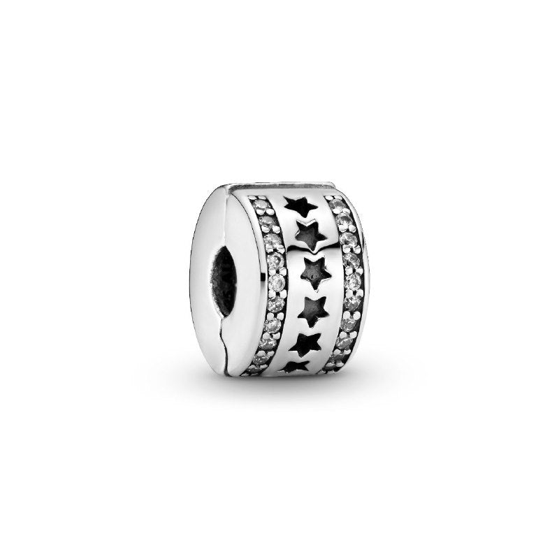 PCHARM2203$1 FORMA ESTRELLAS PANDORA PLATA 9.25