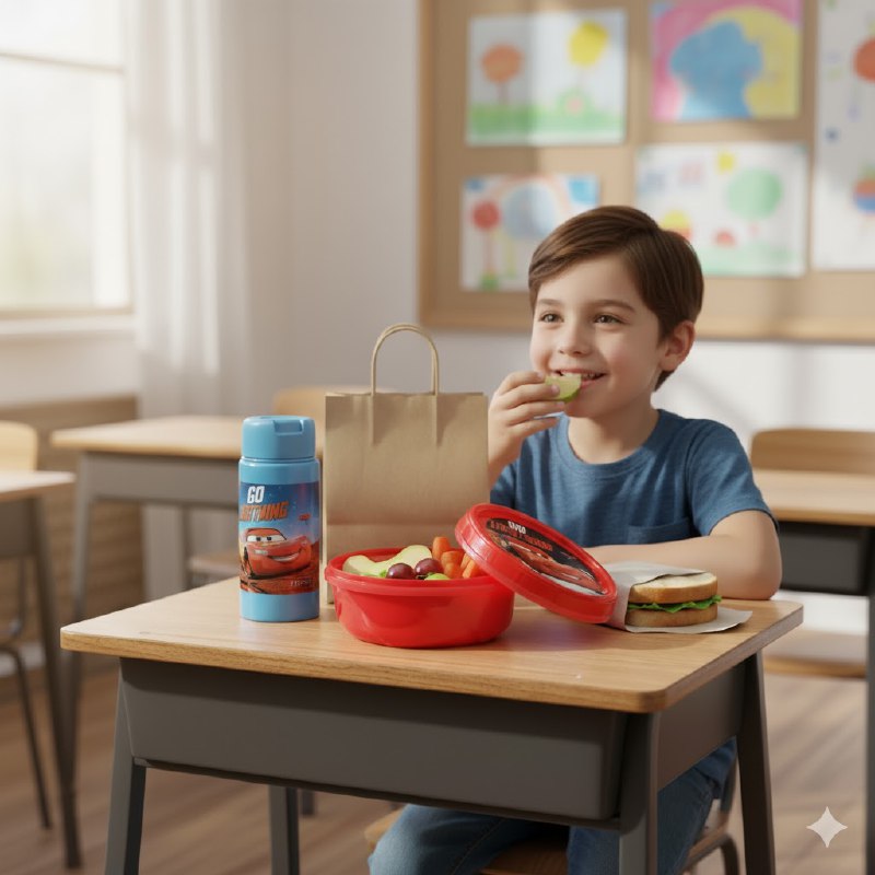 ORGANIZADOR RECIPIENTE PARA NIÑOS CON DISEÑO DE CARS