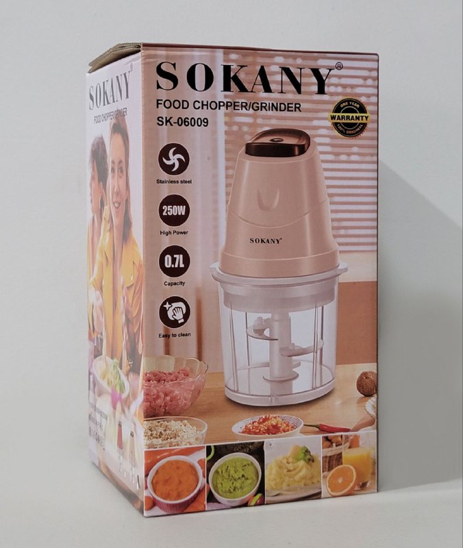 MAQUINA PICADORA/MOLINIZADORA DE ALIMENTOS 250W, SK-06009 SOKANY 0.7L