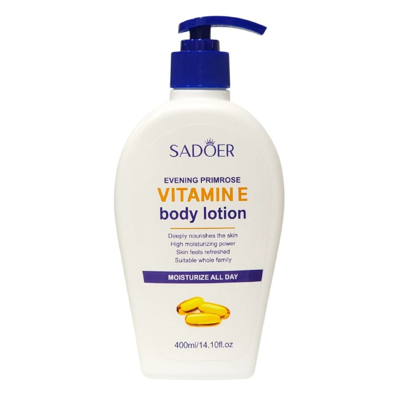 CREMA CORPORAL HIDRATANTE Y SUAVIZANTE CON VITAMINA E Y ACEITE DE ONAGRA SADOER 400ML
