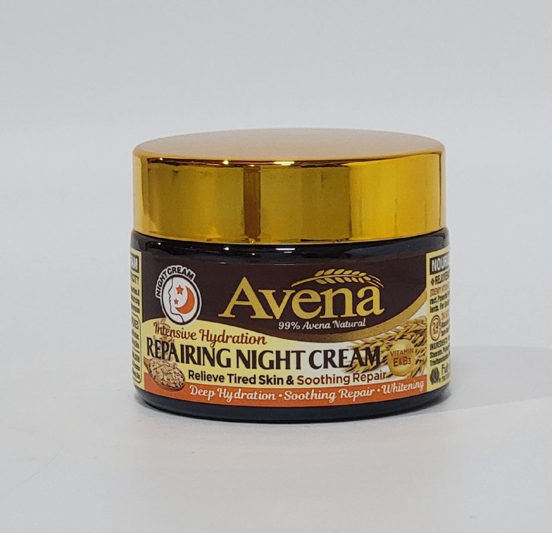 CREMA FACIAL DE NOCHE DE AVENA CON ESENCIA DE VITAMINA E Y B3, CALMANTE E HIDRATANTE FRUIT OF THE WOKALI PROFESSIONAL CARE 55G