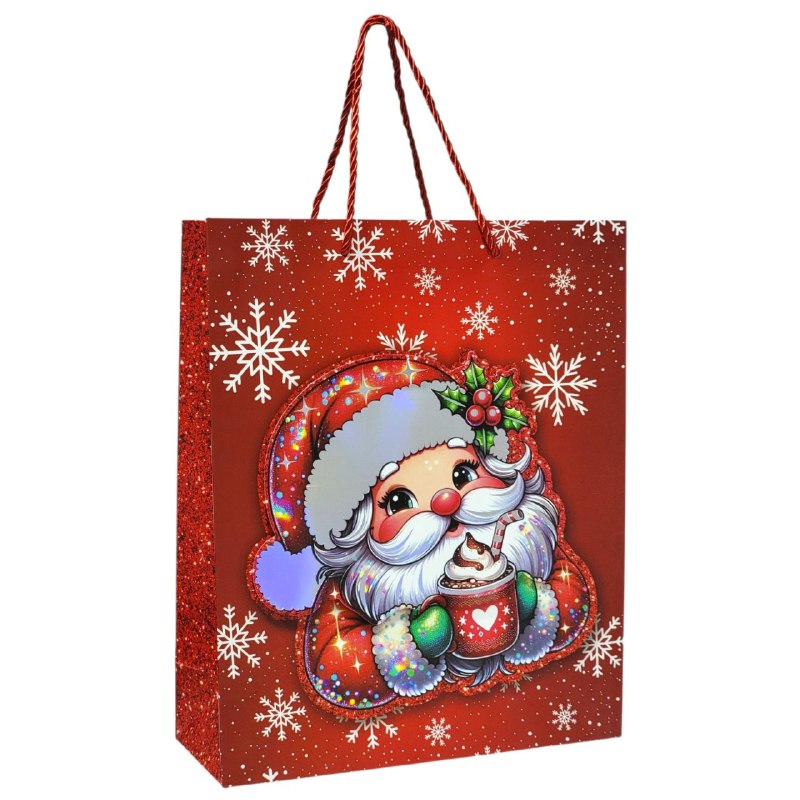 BOLSA DE REGALO NAVIDEÑA MEDIANA 26X32X10CM