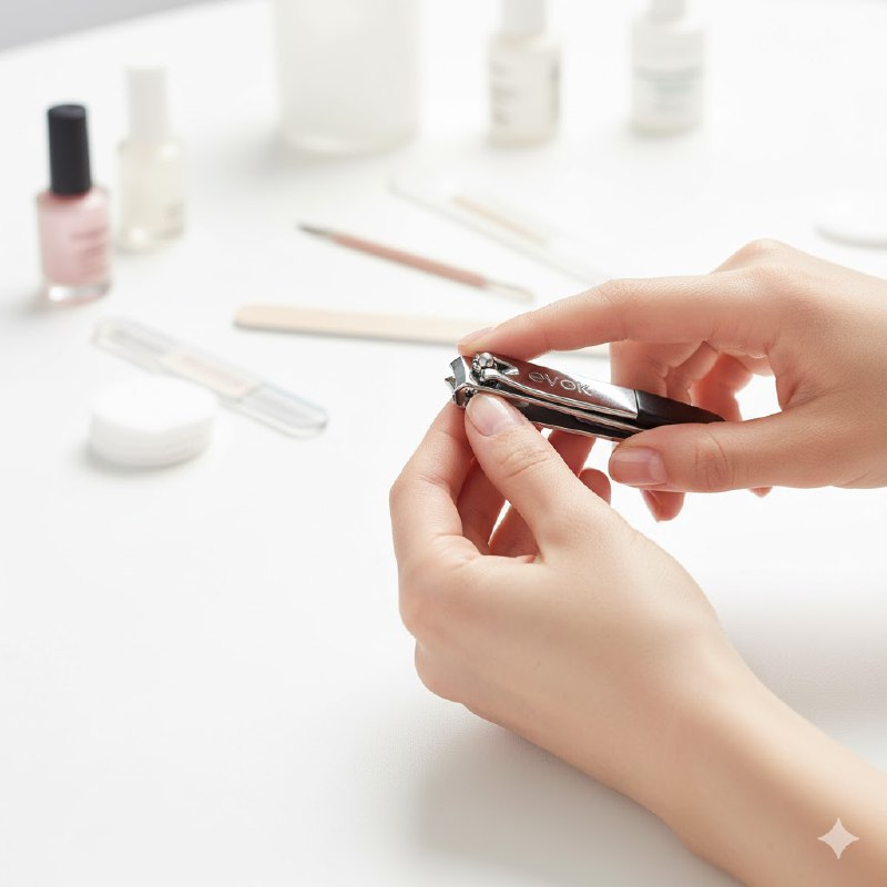 CORTA UÑAS  DE LUJO CON LIMA ANTI RESBALANTE EVOK