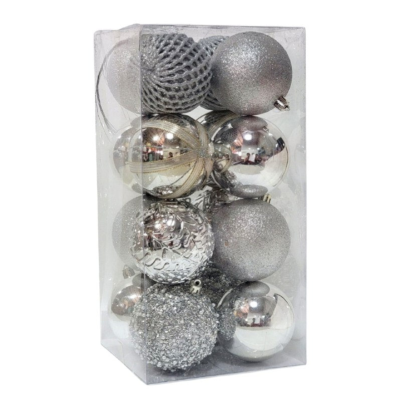 DECORACION ADORNO NAVIDEÑO PAQUETE DE 16 BOLAS DECORATIVAS, 8CM 49X49X65 IDEALES PARA DARLE UN TOQUE UNICO A TU ARBOL DE NAVIDAD