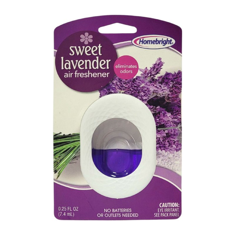 AMBIENTADOR AROMATIZANTE ELIMINA OLORES, AROMA LAVANDA DULCE, SIN BATERIA NI ENCHUFE HOMEBRIGHT