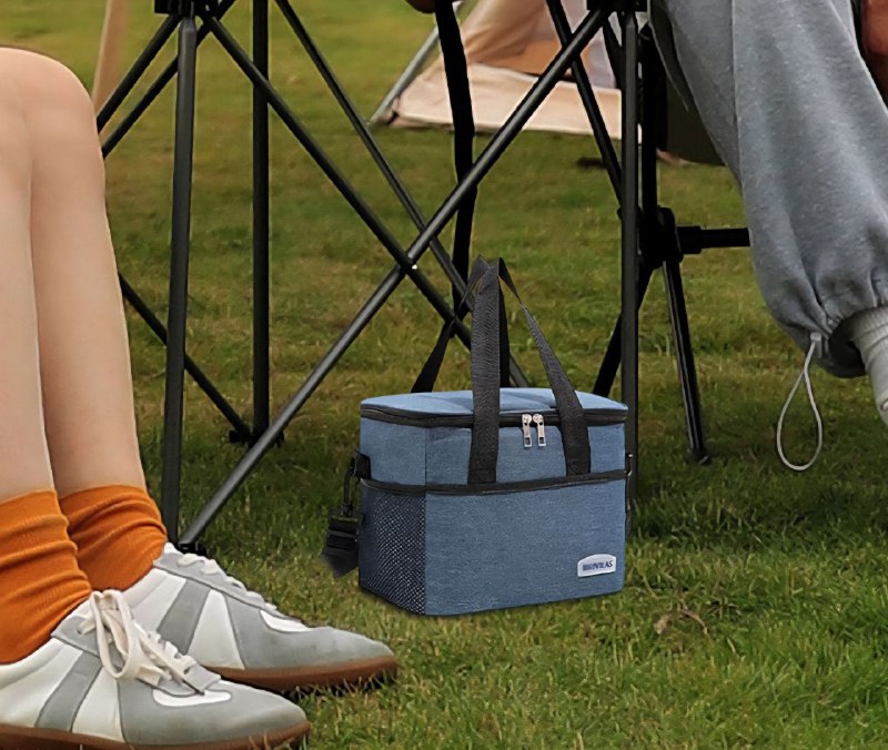 LONCHERA TERMICA DE GRAN CAPACIDAD, FACIL DE TRANSPORTAR, CAPA INTERNA IMPERMEABLE, AISLANTE DE CALOR, FACIL DE LIMPIAR, 3 COLORES 25X25CM