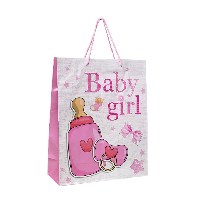 BOLSA DE REGALO BABY SHOWER MEDIANA 26X32X10CM